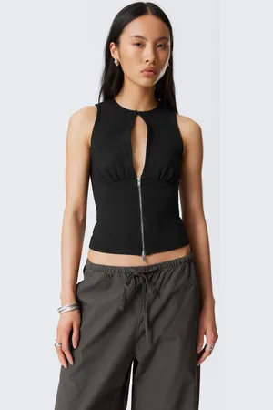 Weekday Schmal geschnittenes, ärmelloses Zip-Top