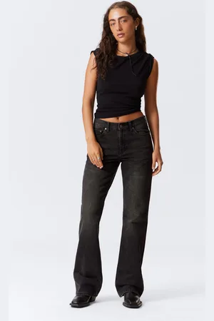 Weekday Moon Mid Rise Regular Bootcut Leg Jeans