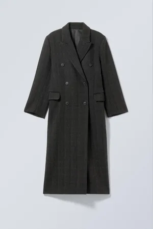 Weekday Zweireihiger Oversized-Mantel aus Wollmischung