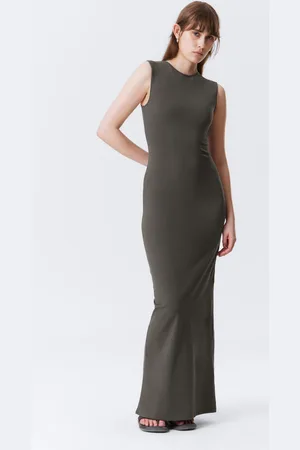 Weekday Ärmelloses Maxikleid aus Baumwolljersey