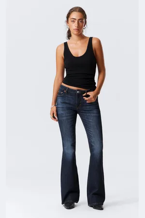Weekday Flame Low Waist Slim Flared Leg Jeans