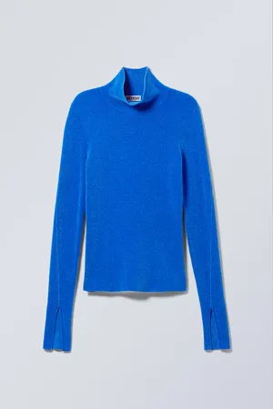 Weekday Rippstrick-Pullover aus Chenille mit Stehkragen
