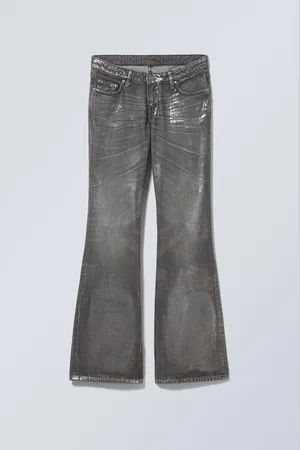 Weekday Nova - Schmale Bootcut-Jeans mit Metallic-Effekt
