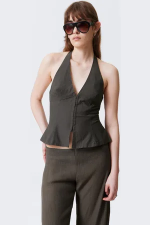 Weekday Neckholder-Top mit Hakenverschluss und Bindeband