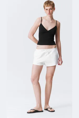 Weekday Mini-Jersey-Shorts mit mittelhohem Bund