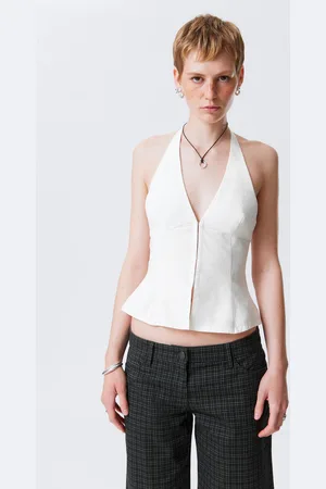 Weekday Neckholder-Top mit Hakenverschluss und Bindeband