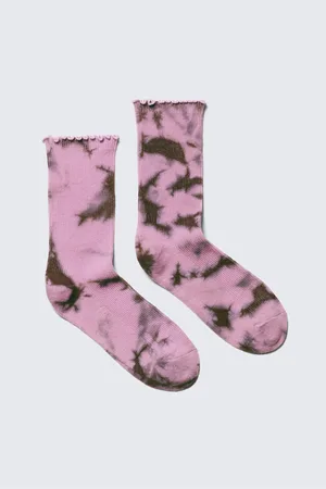 Weekday Crew-Socken mit Batikmuster und Rüschen