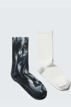 Weekday 2er-Pack gebatikte Crew-Socken
