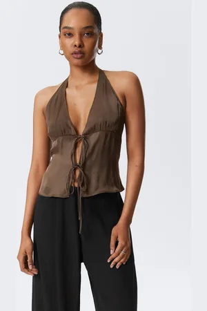 Weekday Neckholder-Top mit Bindeband vorn