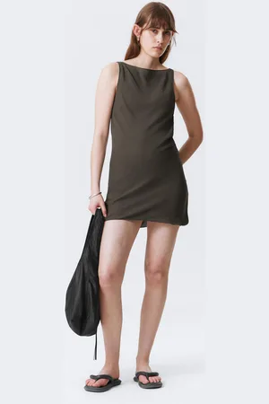 Weekday Zartes ärmelloses Minikleid mit U-Boot-Ausschnitt