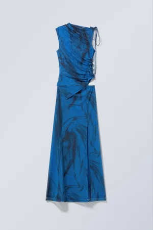 Weekday Drapiertes asymmetrisches Maxikleid mit Schnürung