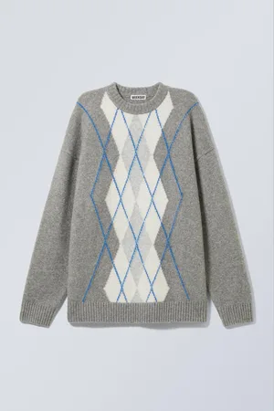 Weekday Oversize-Strickpullover aus Argyle