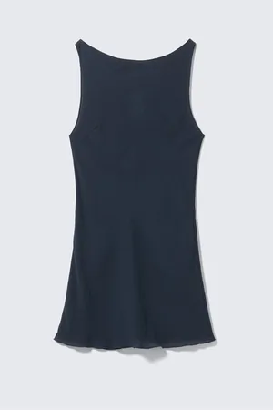 Weekday Zartes ärmelloses Minikleid mit U-Boot-Ausschnitt