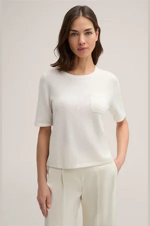 Windsor Cashmere-T-Shirt in Offwhite