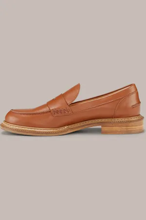 Windsor Loafer aus Kalbnappaleder by Unützer in Cognac