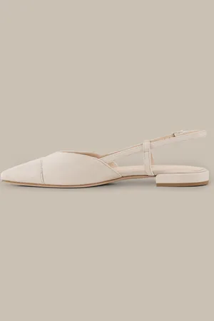 Windsor Slingback aus Veloursleder by Unützer in Crème