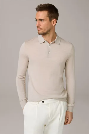 Windsor Strick-Poloshirt Nando mit Seide und Cashmere in
