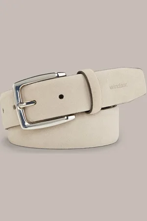 Windsor Veloursleder-Gürtel in Nature