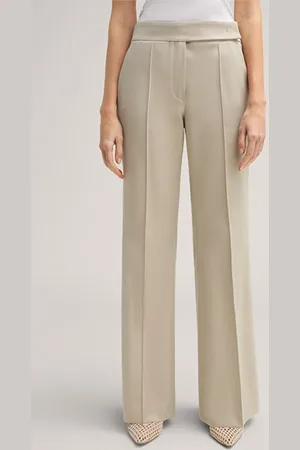 Windsor Baumwoll-Double-Weave-Palazzo-Hose in
