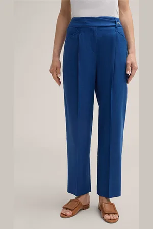 Windsor Leinenstretch-Bundfaltenhose in