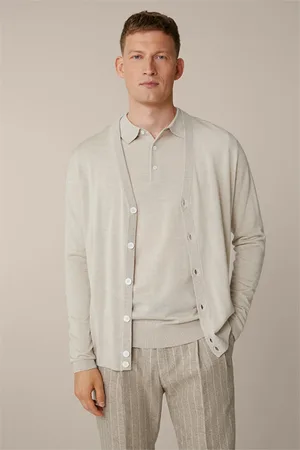 Windsor Strick-Cardigan Nando mit Seide und Cashmere in