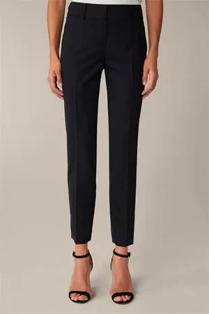 Windsor Schurwoll-Stretch-Hose in Navy