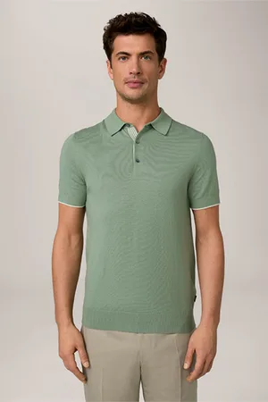 Windsor Strick-Polo-Shirt Cashmilo mit Seide und Cashmere in Mintgrün
