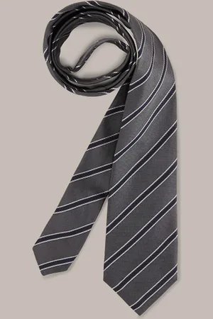 Windsor Seiden-Krawatte in Navy gestreift