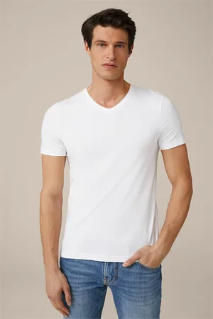 Windsor Two-Pack-Baumwollmix T-Shirts mit Stretch und V-Ausschnitt in