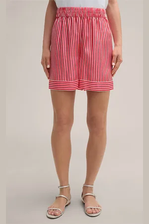 Windsor Seiden-Shorts in -Ecru gestreift