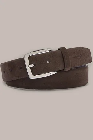Windsor Veloursleder-Gürtel in Dunkelbraun