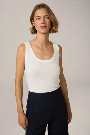 Windsor Merino-Feinstrick-Top in Ecru