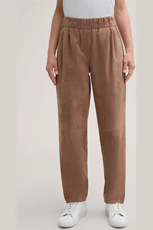 Windsor Lammvelours-Leder-Hose in
