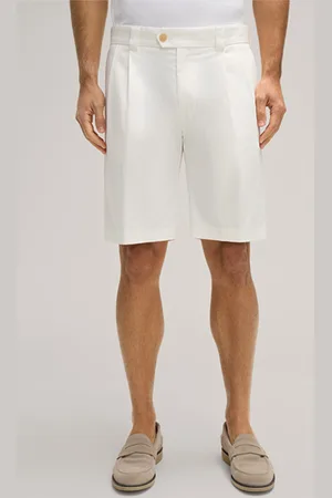 Windsor Baumwollmix-Short Schio mit Bundfalte in Weiß