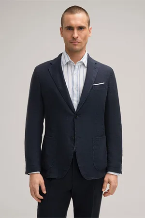 Windsor Leinenmix-Baukasten-Sakko Giro in Navy