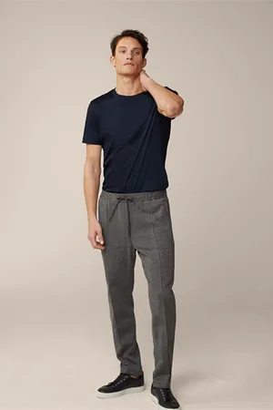 Windsor Baumwoll-T-Shirt Gabriello in Navy