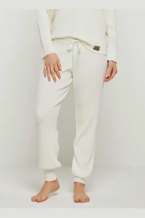 YOU LOOK PERFECT PANTS BLOSSOM - breit gerippte Merino Strickhose